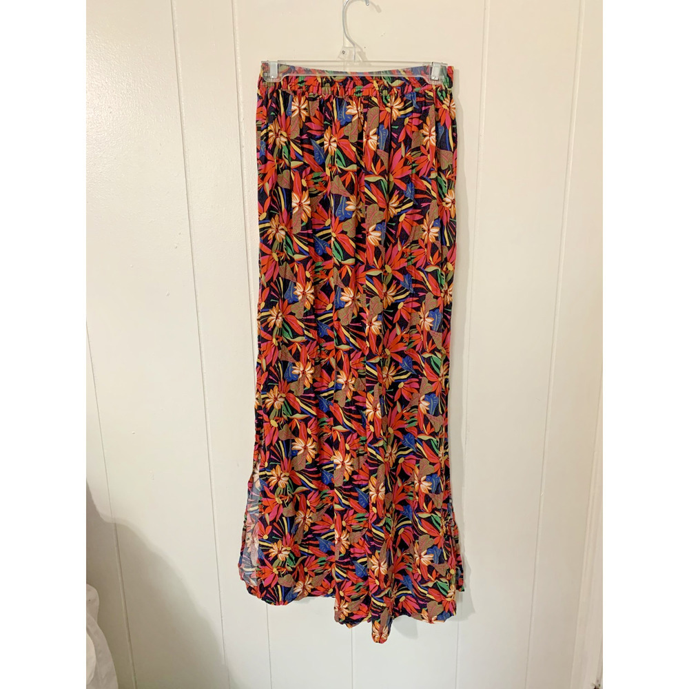 Natural Life Palazzo Pants Wide Side Slit Leg Womens Medium Hippie Beachy Boho - Picture 2 of 11
